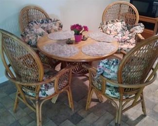 Round table with four matching chairs
