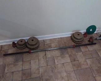 Dumbbells and bar