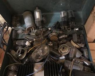 Large assortment of radio and TV tubes