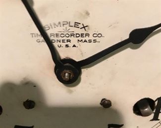 Symplex time recorder company Gardner Massachusetts