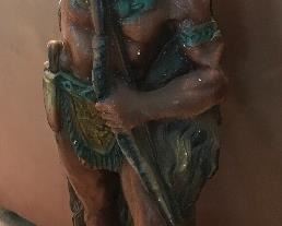 Vintage Large Chalk Indian Statue