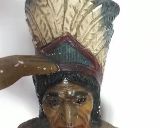 Large Vintage Chalk Indian Statue