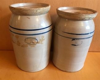Vintage Marshall Pottery 5 Gallon Butter Churns