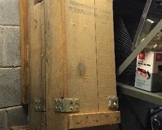 3 - 1950's-60's wooden military 81mm ammo crates