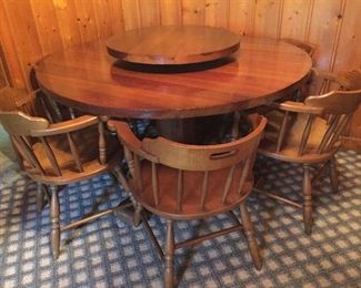 Custom Table Made by Billy Tussey (from Lexington) -Wood From Robert E. Lee Hotel in Winston Salem 