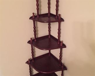 Corner What Not Shelf