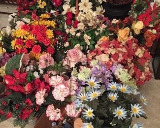 Assorted Artificial Floral Arrangements