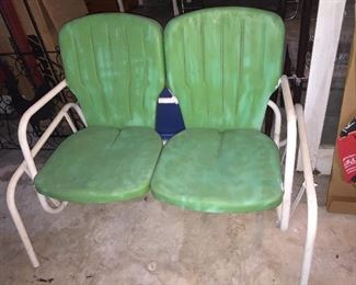 Vintage Green Outdoor Double Patio Rocker
