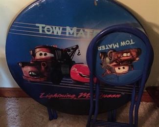 Movie "Cars" Childs Table and Chair 
