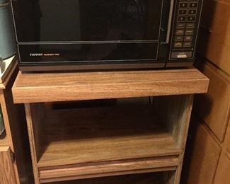 Microwave and Cart
