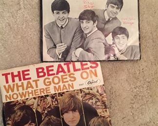 Beatles 45 Records with Picture Sleeves