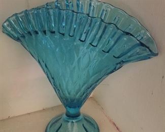 Blue Fan Vase