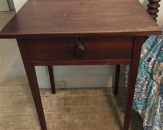 Early Primitive One Drawer Table
