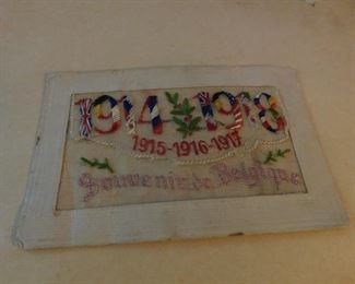 Embroidered Belgian Post Card