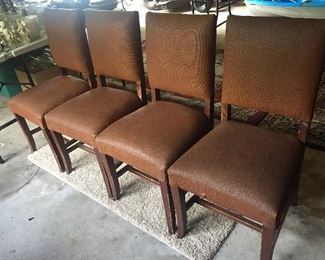 Set of Four Chairs from Railroad Car