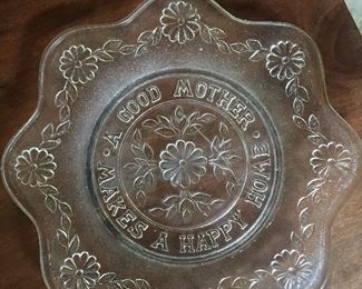 "A Good Mother Makes a Happy Home" Platter