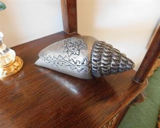 900 Silver Scotch Bonnet Seashell(Possibly Cambodian)