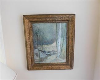 1921 Oil on Board Nature Scene(Signed)