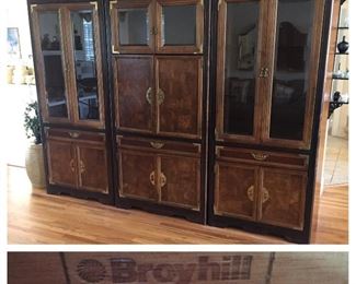 Broyhill Premier Oriental Themed Display Cabinets