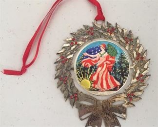 Silver Eagle Christmas Ornament