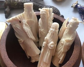 Carved Oriental Figures