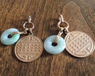 14K Gold and Jade
