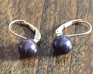 14K Gold Pearl Earrings