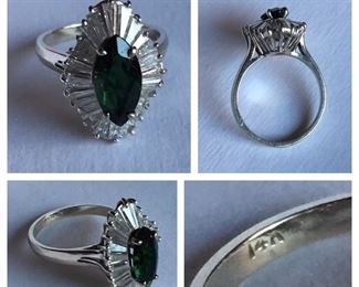Ladies Tourmaline and Diamond 14K Gold Ring