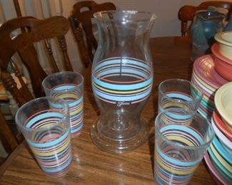 Fiesta Candle holder and glasses