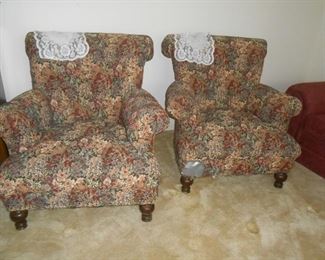 Two chairs are damaged at base.