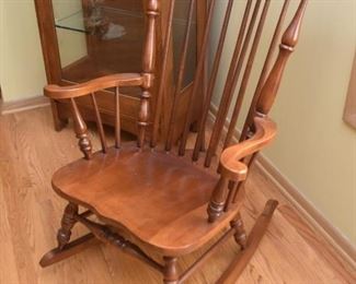 Wooden Spindle Back Rocking Chair