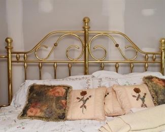 King Size Brass Bed, Bed Linens