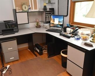 Contemporary Corner Office Desk, Office Supplies & Accessories
