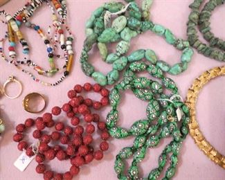 Mix of Jade & Beaded Necklaces