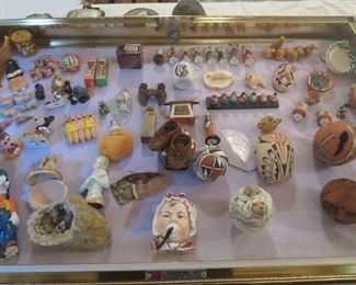 German Baby Face Bank * German antique wood Erzgebirge Rabbits