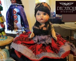 Vintage Mexican Composition Doll