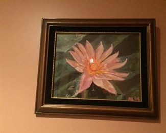 Water lily painting acrylic