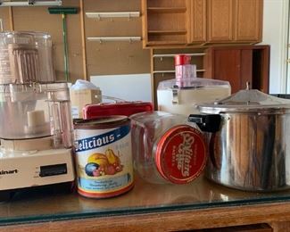 Pressure Cooker, Food processors, more unique containers 