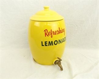 Large Ceramic 2.5 Gallon Lemonade Dispenser
