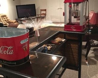 Back side of Bar - Coke Accessories and popcorn maker