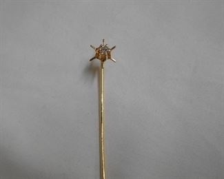 14 k  Diamond Stickpin 