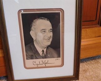 1963 Autographed Photo of President Johnson