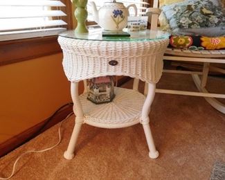 Wicker Lamp Table