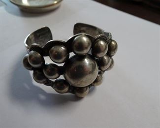 Sterling Silver Squash Blossom Bracelet