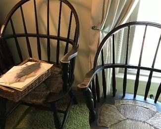 Matching Windsor style arm chair and rocker