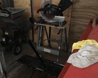 power saw and Craftsman chipper