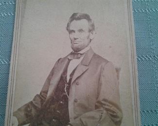 Civil War Era Portrait Card of Abraham Lincoln