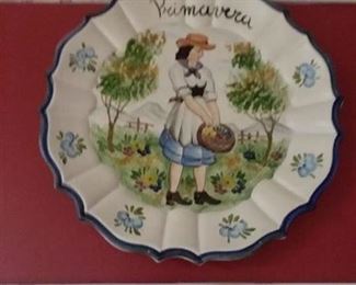 French Seasons plate (one of four)