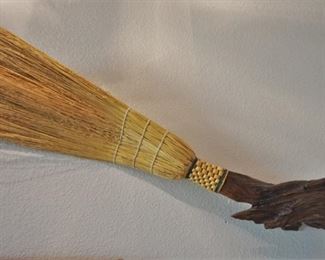 Driftwood handle broom