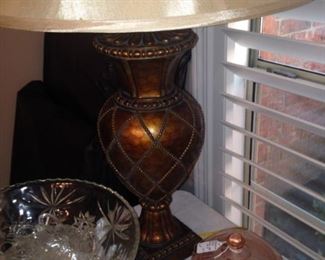 Copper colored lamp
